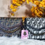 Geometric Monogram Crossbody Bag with Adjustable Strap