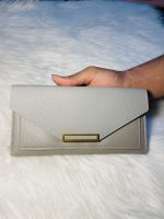 Women’s Envelope Long Wallet with Textured Faux Leather - Image 2