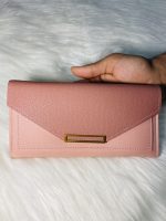 Women’s Envelope Long Wallet with Textured Faux Leather - Image 3