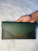 Women’s Envelope Long Wallet with Textured Faux Leather - Image 5