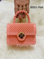 Colorful Beaded Mini Handbag with Braided Handle and Gold Chain - Image 4